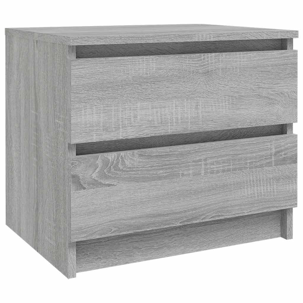 Vidaxl nachtkastjes 2 st 50x39x43,5 cm bewerkt hout grijs sonoma eiken