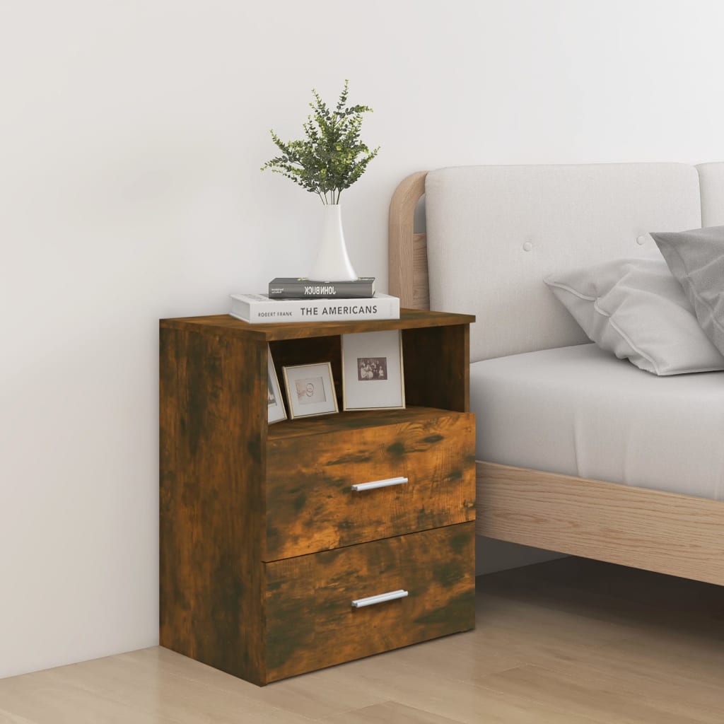 Vidaxl nachtkastjes 2 st 50x32x60 cm gerookt eikenkleurig