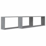 Vidaxl wandschappen kubus 2 st 100x15x30 cm bewerkt hout grijs sonoma