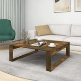Vidaxl salontafel 100x100x35 cm bewerkt hout gerookt eikenkleurig