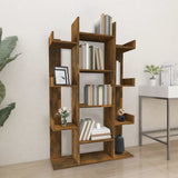 Vidaxl boekenkast 86x25,5x140 cm bewerkt hout gerookt eikenkleurig