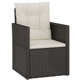 Vidaxl 3-delige loungeset met kussens poly rattan zwart