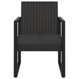 Vidaxl 4-delige loungeset met kussens poly rattan zwart