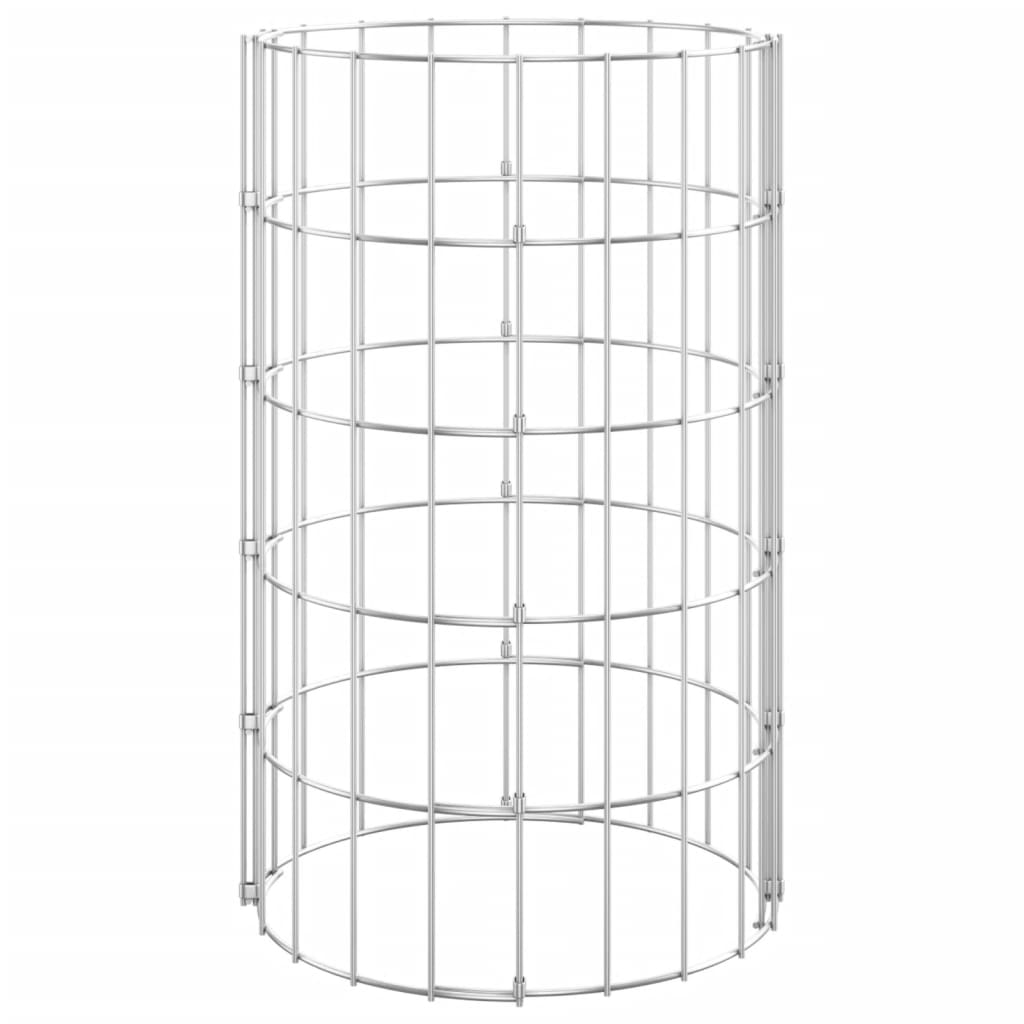 Vidaxl gabion paal rond ø30x50 cm gegalvaniseerd staal