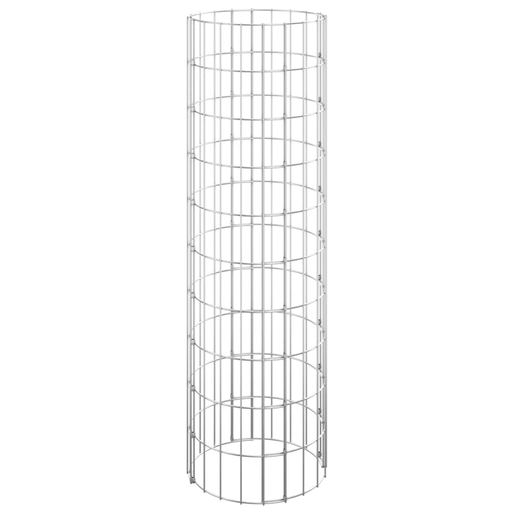 Vidaxl Gabion Pol Round Ø30x100 cm pocinkano jeklo