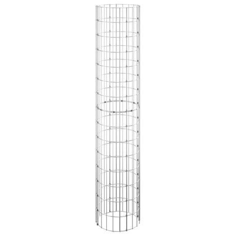 Vidaxl gabion paal rond ø30x150 cm gegalvaniseerd staal