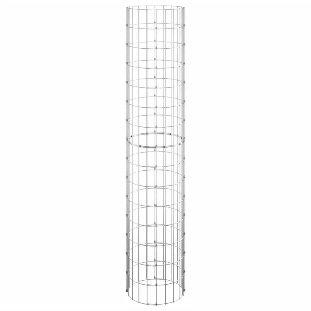 Vidaxl gabion paal rond ø30x150 cm gegalvaniseerd staal