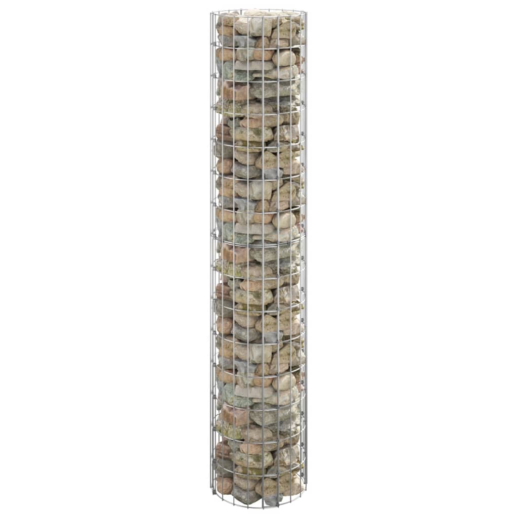 Vidaxl gabion paal rond ø30x150 cm gegalvaniseerd staal