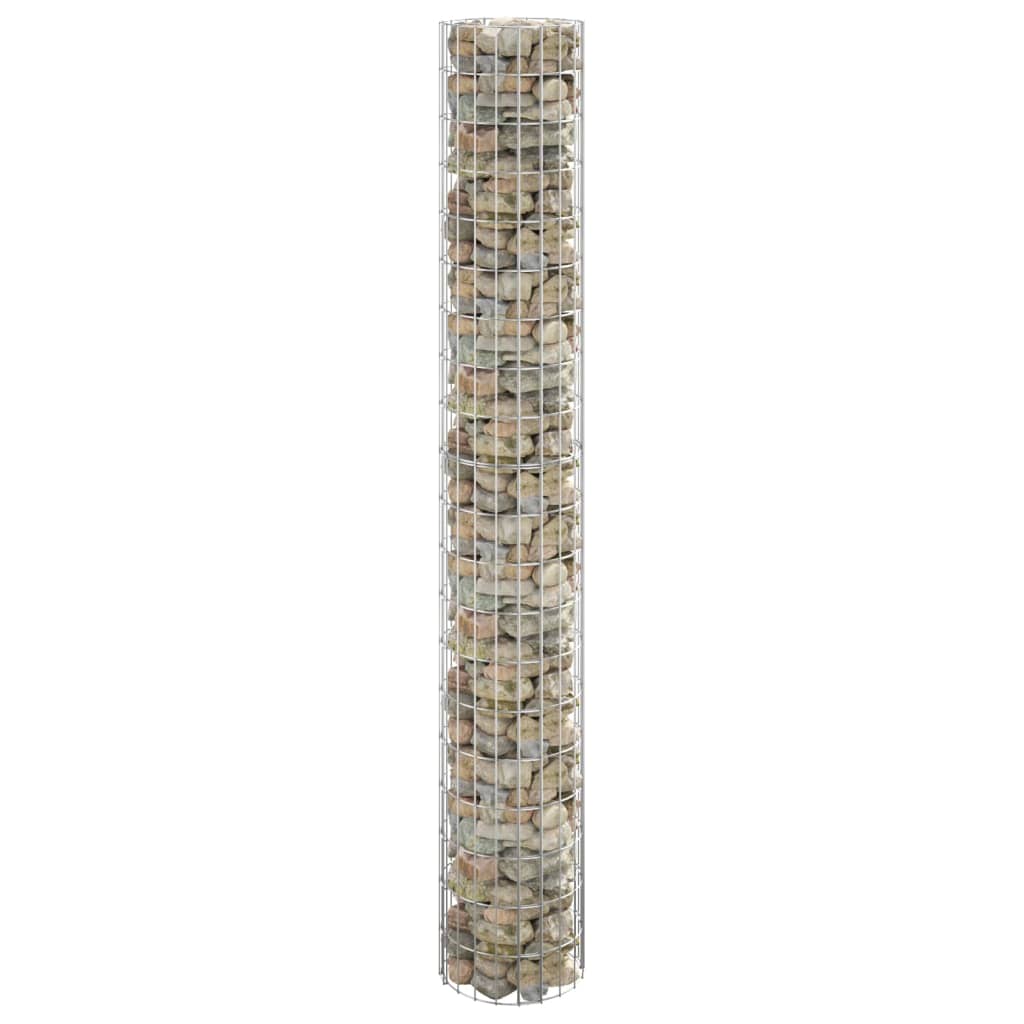 Vidaxl gabion paal rond ø30x200 cm gegalvaniseerd staal