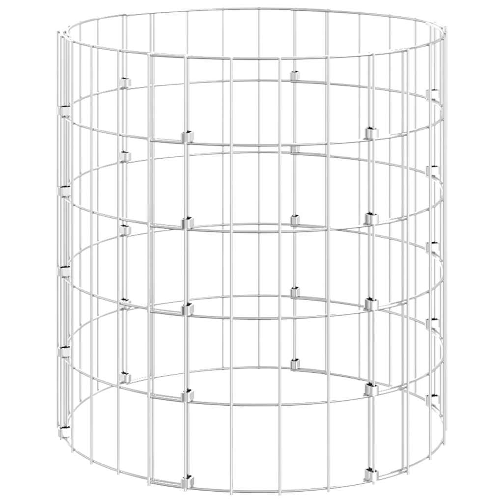 Vidaxl gabion paal rond ø50x50 cm gegalvaniseerd staal