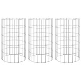 Vidaxl gabion plantenbakken 3 st rond verhoogd ø30x50 cm staal