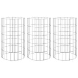 Vidaxl Gabion Planters 3 ST ROUND ZVÝŠENÍ Ø30X50 CM Steel