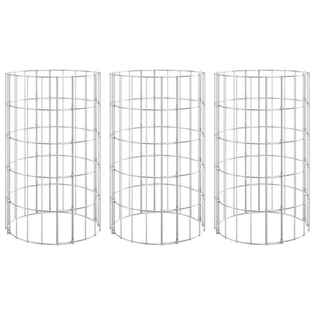 Vidaxl gabion plantenbakken 3 st rond verhoogd ø30x50 cm staal