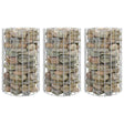 Vidaxl gabion plantenbakken 3 st rond verhoogd ø30x50 cm staal