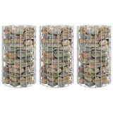 Vidaxl gabion plantenbakken 3 st rond verhoogd ø30x50 cm staal