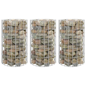Vidaxl gabion plantenbakken 3 st rond verhoogd ø30x50 cm staal