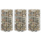Vidaxl gabion plantenbakken 3 st rond verhoogd ø30x50 cm staal