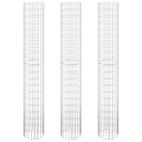 Vidaxl gabion plantenbakken 3 st rond verhoogd ø30x200 cm staal