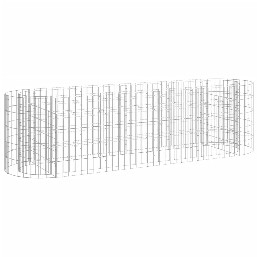 Vidaxl Gabion -Pflanzer hob 190x50x50 cm verzinktes Eisen