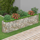 Vidaxl Gabion Planter élevé 260x50x50 cm fer galvanisé