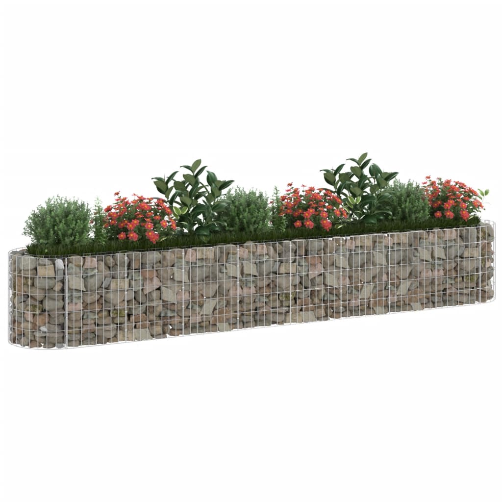 Vidaxl Gabion Planter Insented 330x50x50 cm galvaniseret jern