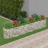 Vidaxl Gabion Planter Insented 330x50x50 cm galvaniseret jern