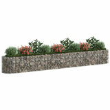Vidaxl gabion plantenbak verhoogd 400x50x50 cm gegalvaniseerd ijzer
