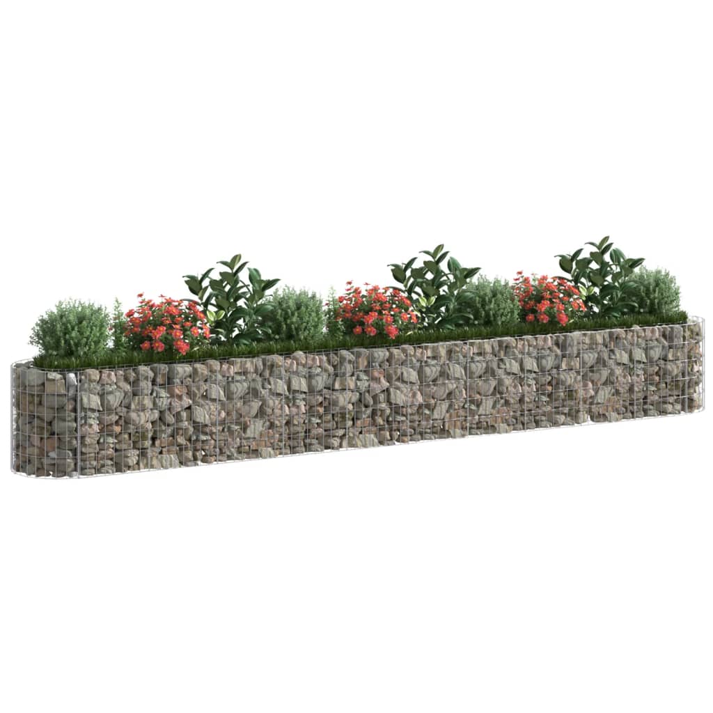 Vidaxl Gabion Planter Inseobred 400x50x50 cm pocinkano železo