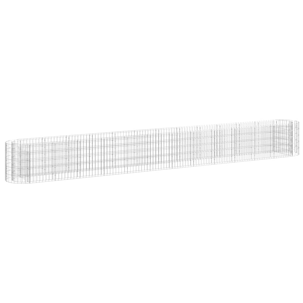 Vidaxl gabion plantenbak verhoogd 470x50x50 cm gegalvaniseerd ijzer