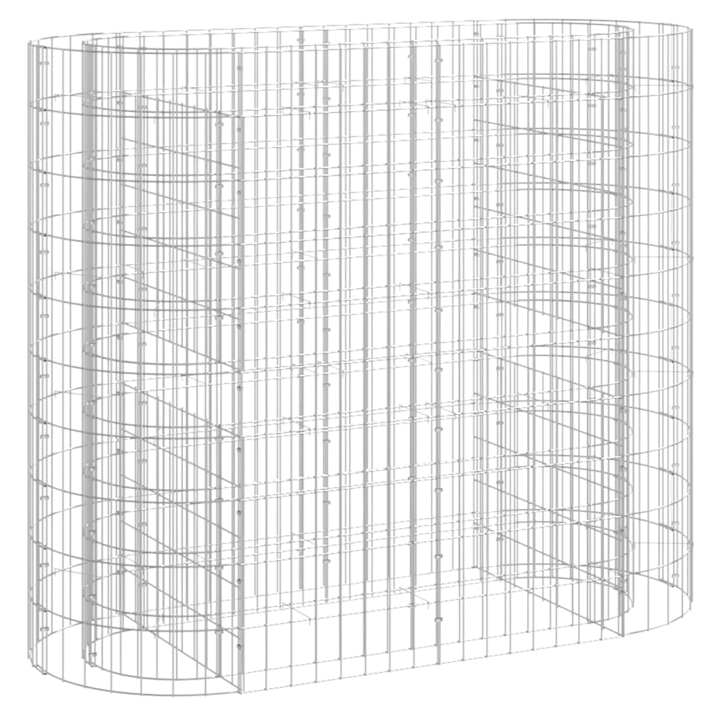 Vidaxl Gabion Planter surélevé 120x50x100 cm de fer galvanisé