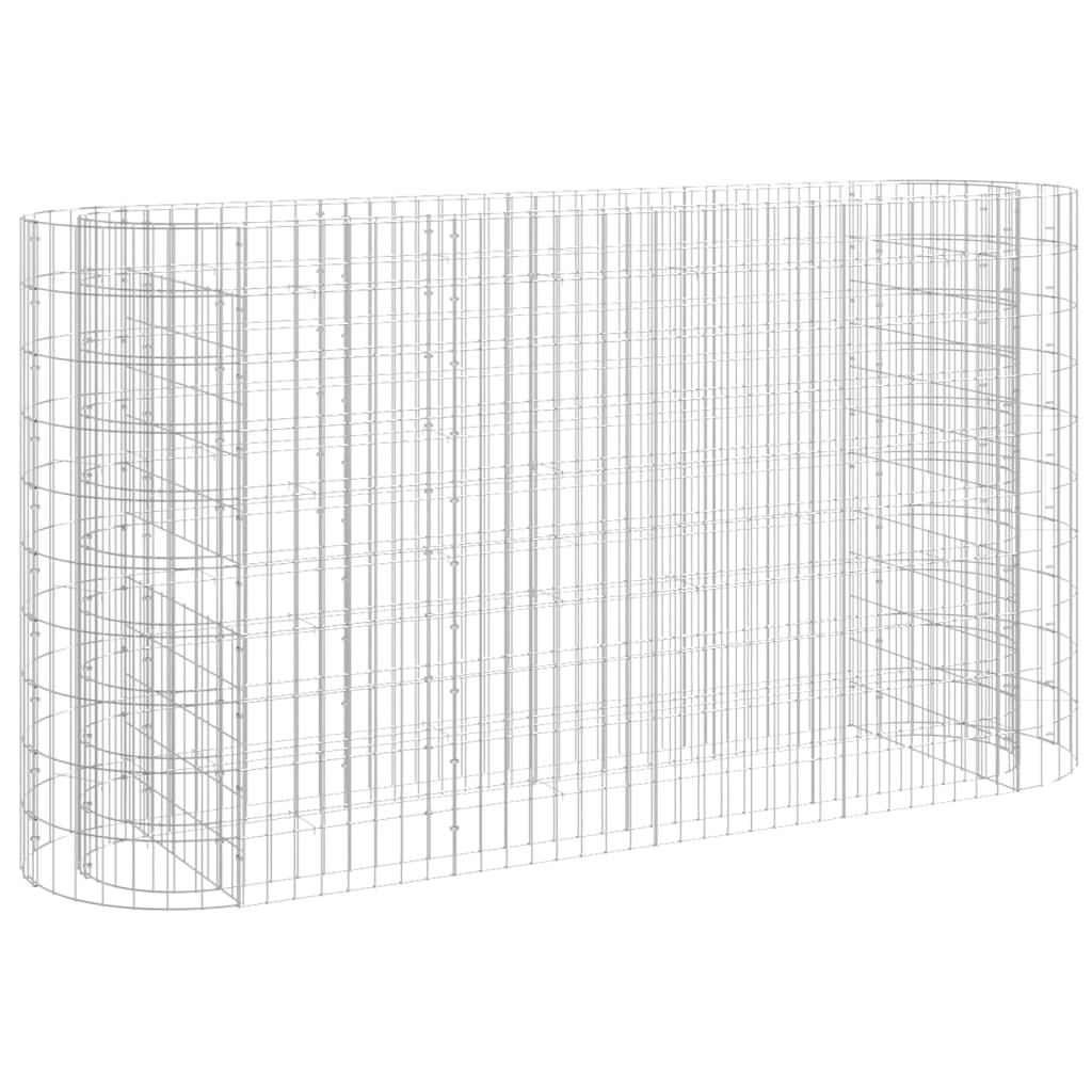 Vidaxl Gabion -Pflanzer hob 190x50x100 cm verzinktes Bügeleisen