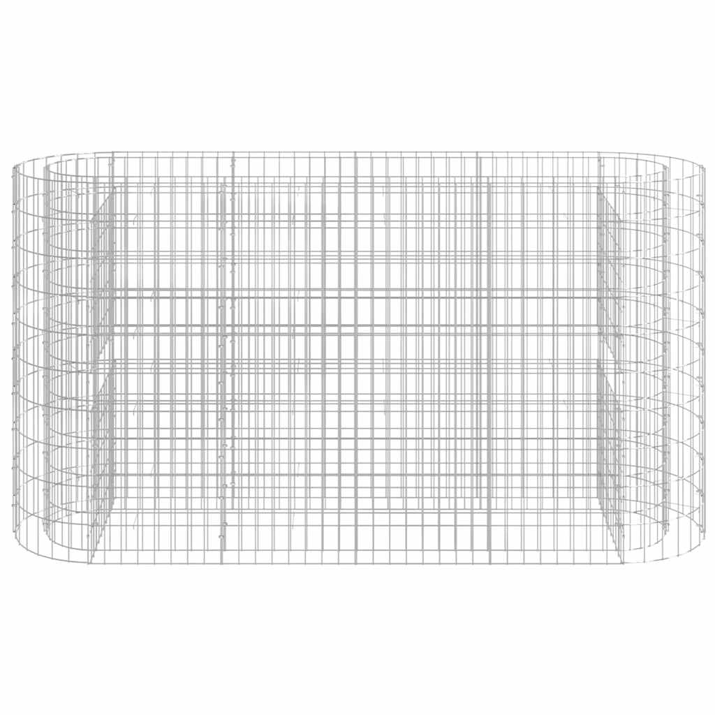 Vidaxl gabion plantenbak verhoogd 190x50x100 cm gegalvaniseerd ijzer