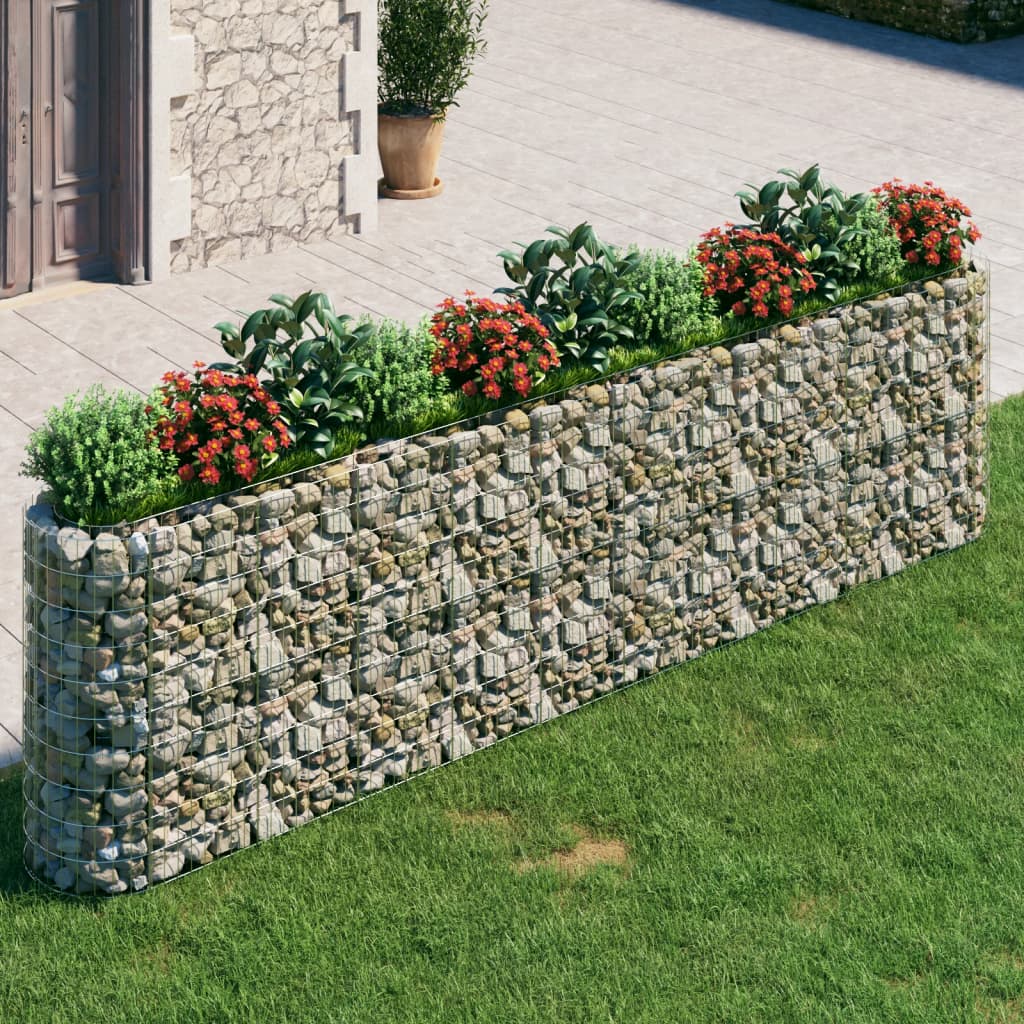 Vidaxl Gabion Fiorter ha raccolto ferro zincato 400x50x100 cm