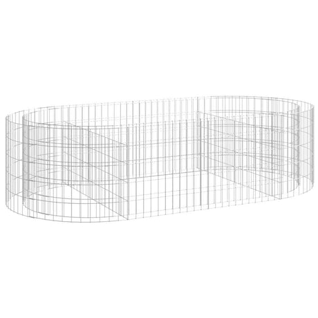 Vidaxl gabion plantenbak verhoogd 200x100x50 cm gegalvaniseerd ijzer