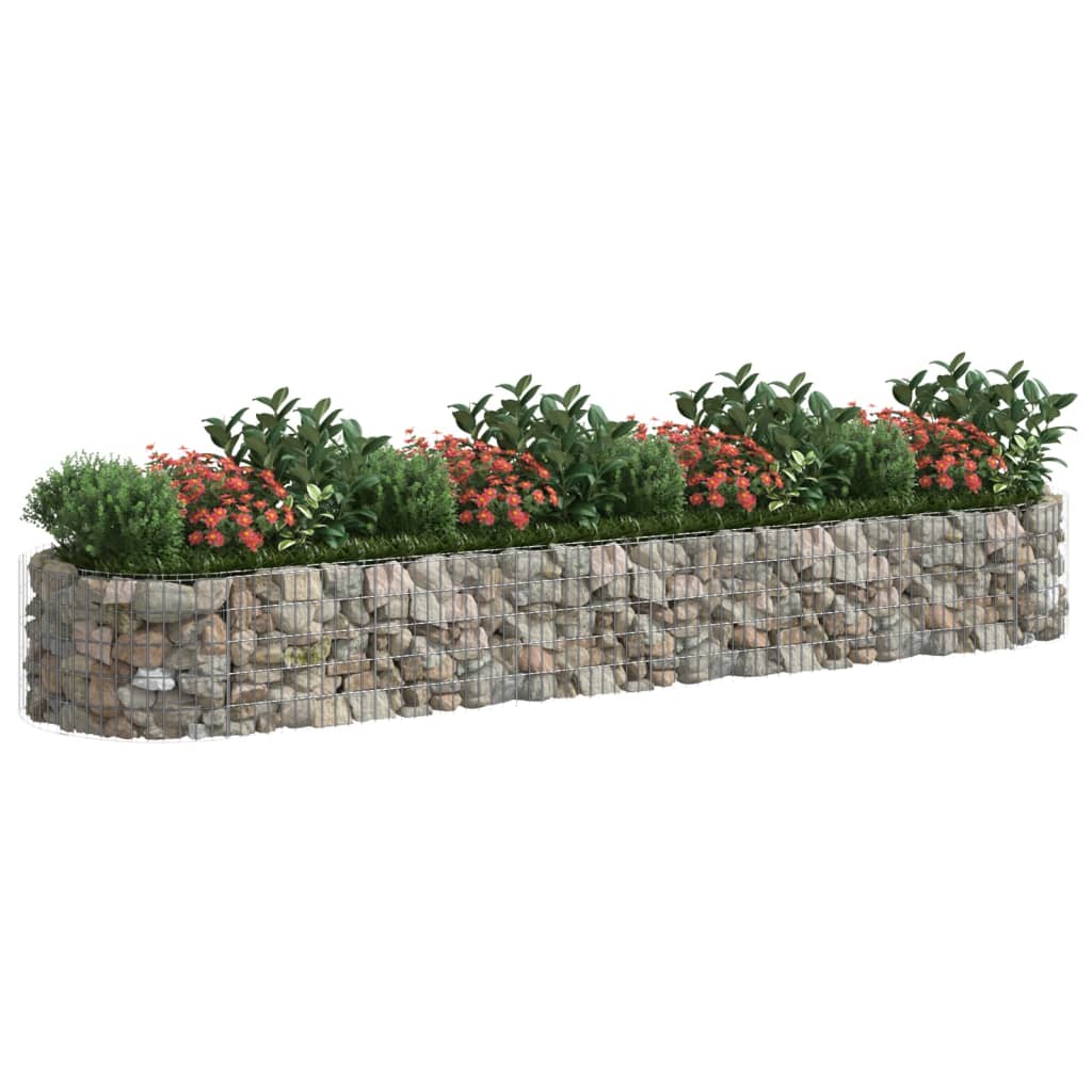 Vidaxl Gabion fioriera da 400x100x50 cm ferro zincato