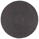 Vidaxl vloerkleed handgemaakt rond 210 cm jute donkergrijs