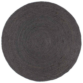 Vidaxl vloerkleed handgemaakt rond 210 cm jute donkergrijs
