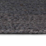 Vidaxl vloerkleed handgemaakt rond 210 cm jute donkergrijs