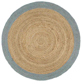 Vidaxl vloerkleed handgemaakt met olijfgroene rand 240 cm jute