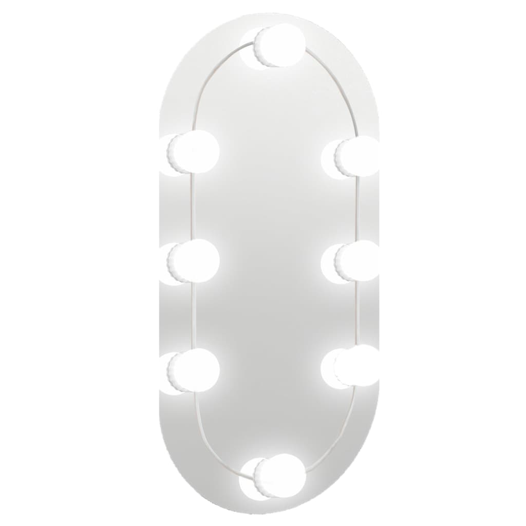 Vidaxl Spigel mat LED LED ONLINE 40X2 cm Glas oval