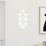 Vidaxl spiegel met led-verlichting 40x20 cm glas ovaal