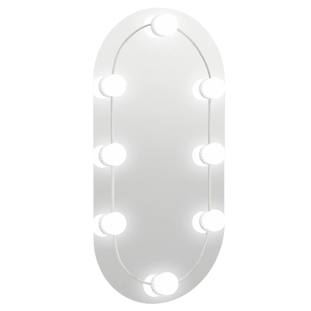 Vidaxl Spigel mat LED LED OVAL 60X30 cm Glas