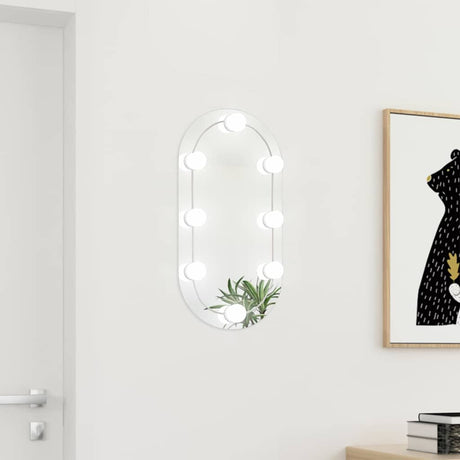 Vidaxl spiegel met led-verlichting ovaal 60x30 cm glas