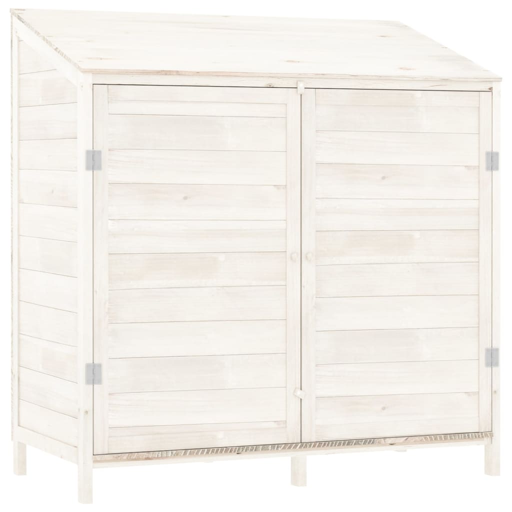 Vidaxl Garden Shed 102x52x112 cm Trdna pinewit bela