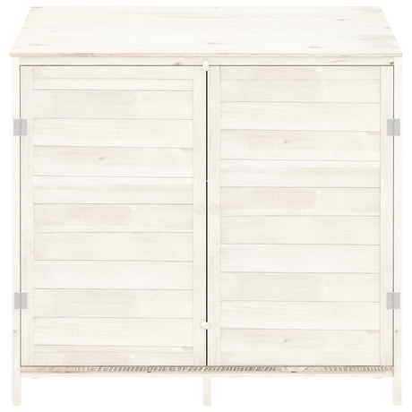 Vidaxl tuinschuur 102x52x112 cm massief vurenhout wit