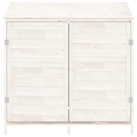 Vidaxl tuinschuur 102x52x112 cm massief vurenhout wit