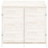 Vidaxl Garden Shed 102x52x112 cm Trdna pinewit bela