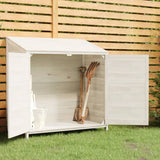 Vidaxl Garden Shed 102x52x112 cm Trdna pinewit bela