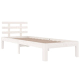 Vidaxl bedframe massief hout wit 90x190 cm