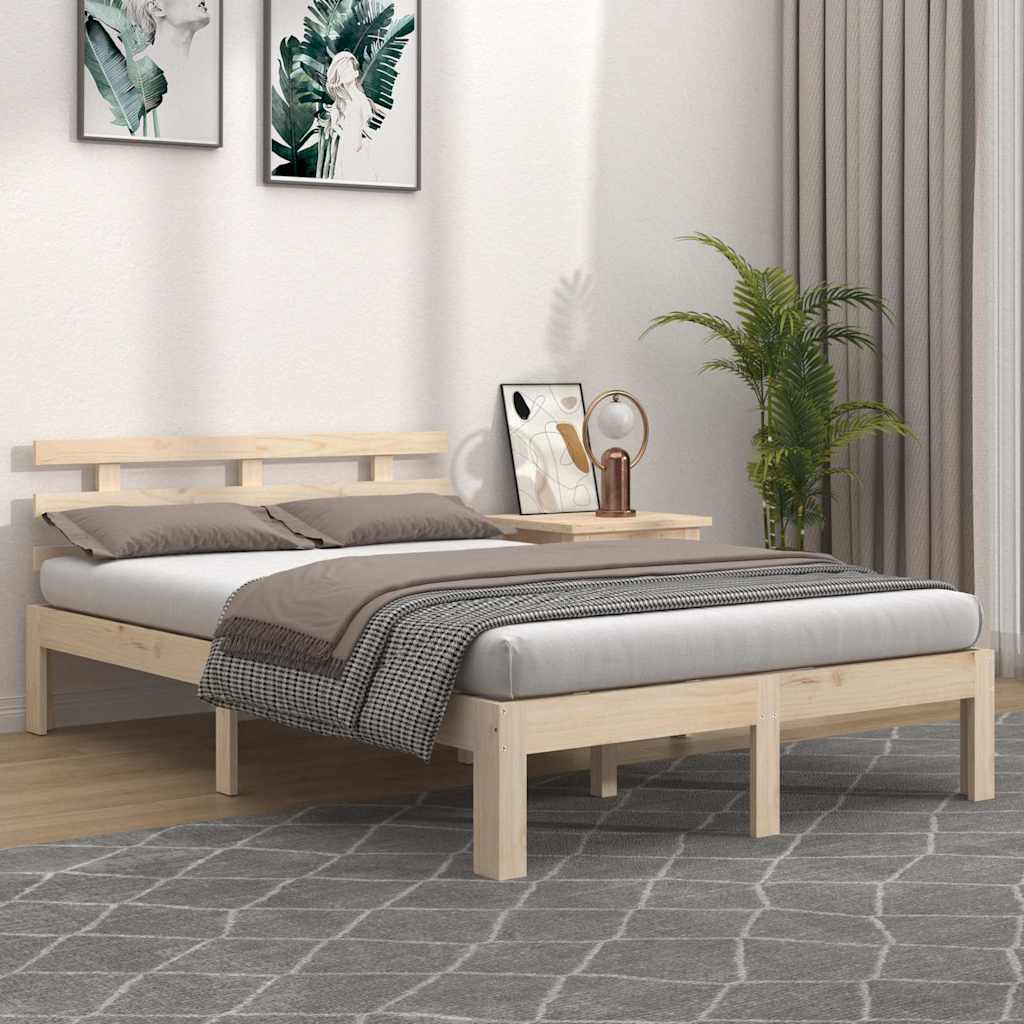 Vidaxl bedframe zonder matras massief hout 160x200 cm